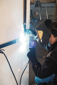 Welder at work